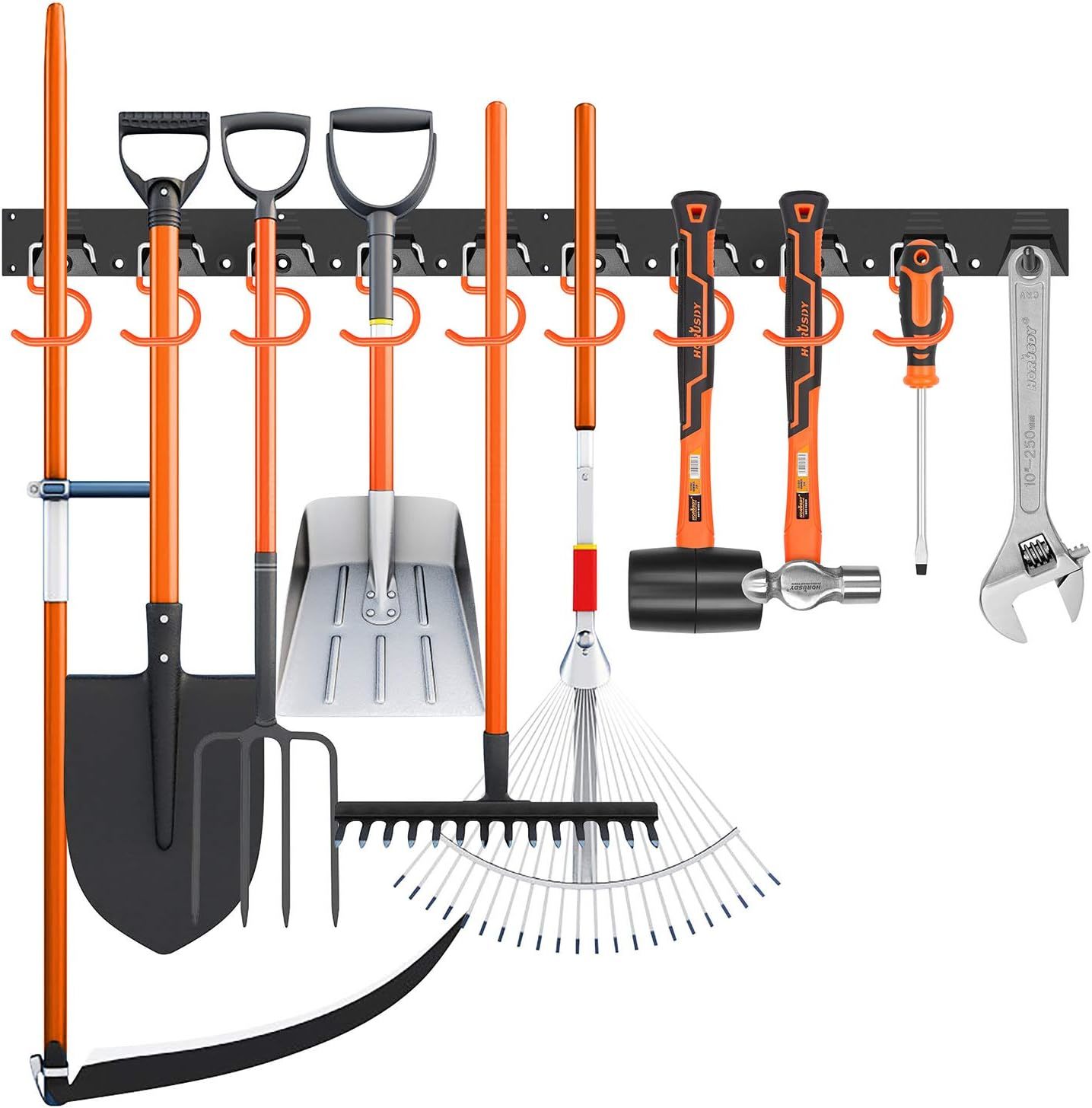 Horusdy 64 Inch Adjustable Storage System, Wall Mount Tool, Broom Etc. - $35.97