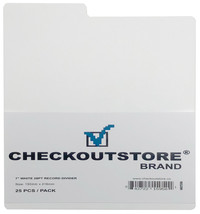 CheckOutStore White Plastic Record Dividers 7 1/2 x 8 for 7&quot; Vinyl 45 RPM - $12.92+