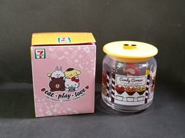 HK 7-11 LINE Friends x Sanrio Sally x My Melody Joy Joy Jar Glass Container - $18.50