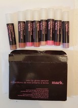 Avon Mark Mini Lip Gloss Sampler Set of 8 Glow Baby & Luxe Shades .25 g ea tubes - £31.58 GBP