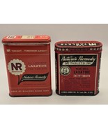 2-Lot-Vintage NR Regular Nature&#39;s Remedy Laxative Tin-Advertising-Empty - $22.14 CAD
