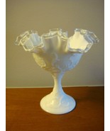 Fenton Spanish Lace Silver Crest Compote - £27.90 GBP