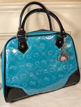 Hello Kitty Sanrio Loungefly Bowler Bag Purse Embossed Patent Leather Te... - $46.00