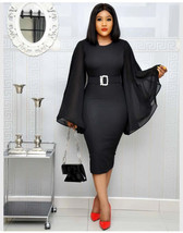 Black Elegant Party Dress Women - £19.77 GBP