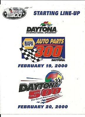 2000 Daytona 500 Starting Line Up - $5.03