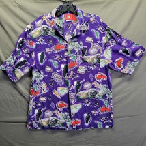 NFL Baltmore Ravens Button-Down Collage Maryland Crabs Football Casual S... - $33.54
