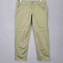 2.1 Denim Womens Pants Size 28 Green Stretch Olive Straight Classic Flat Front - £9.58 GBP