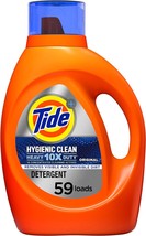 Tide Hygienic Clean Heavy 10X Duty Laundry Detergent Liquid Soap, Original Scent - £31.16 GBP