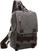 Mygreen Canvas Cross Body Messenger Bag Shoulder Sling Backpack Travel R... - £34.24 GBP