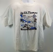 Vintage St. Thomas US Virgin Islands Men's XXL Vacation Souvenir White T... - $9.89