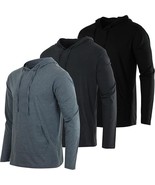 Real Essentials 3 Pack: Men’s Hoodies Tops With Pocket Size M - $24.74