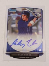 Riley Unroe Tampa Bay Rays 2013 Bowman Chrome Certified Autograph Card #BCA-RU - £3.88 GBP