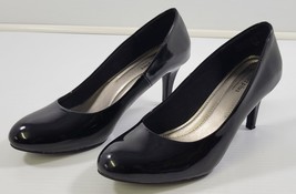 BG) Woman Comfort Plus by Predictions Glossy Black Heels Shoes 8 - $258.16 MXN