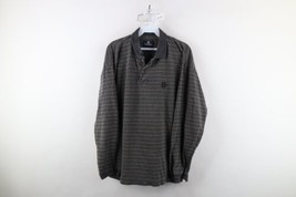 Vintage 90s Givenchy Mens Large Faded Striped Knit Long Sleeve Rugby Polo Shirt - $69.25