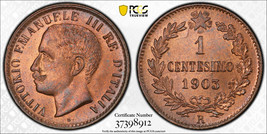 Italy Centisimo 1903-R PCGS MS66 RB - £220.89 GBP