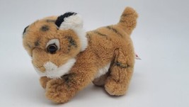 Miyoni by Aurora Plush Lion Cub Stuffed Animal Cat Laying Down 9&quot; - £13.27 GBP