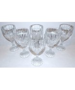 STUNNING SET OF 6 MIKASA CRYSTAL PARK LANE 6 3/4&quot; WATER GOBLETS - $79.19