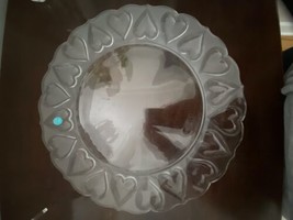 TIFFANY &amp; CO Crystal Hearts Serving Platter Plate Germany Vintage 12” - £118.83 GBP