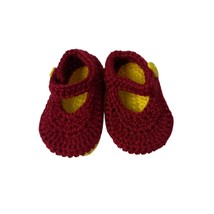 Gryffindor Inspired Crocheted Baby Shoes 3 3/4&quot; Long - £8.76 GBP