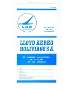 LAB Airlines Ticket Jacket Lloyd Aereo Boliviano  - £17.06 GBP