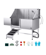 VEVOR 62 Inch Stainless Steel Dog Washing Station w/ Ramp (Left Door) - $1,759.84 CAD