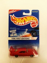 Hot Wheels 1996 #382 1970 Dodge Charger Daytona Red Gold 7 Spoke Wheels MOC - £15.94 GBP