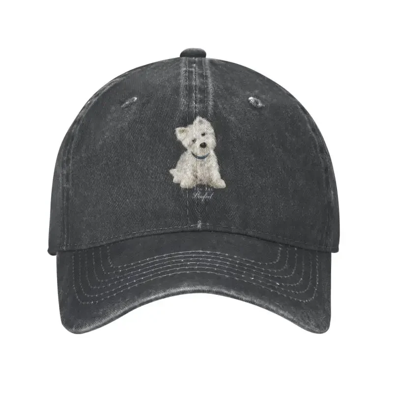 Fashion Unisex Cotton Sweet West Highland White Terrier Dog Baseball Cap Adult - £12.05 GBP