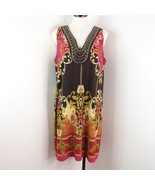Tiana B Women&#39;s XL Ornate Embellished Slinky Polyester Sleeveless Shift ... - $27.80 CAD