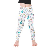 Toddler/Little Girls&#39; Unicorn Dinosaur Magic Rainbow All Over Print Legging - £16.78 GBP