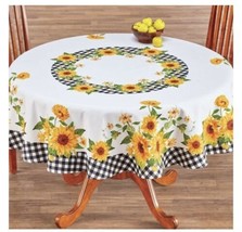 Round Sunflower Tablecloth (col) - £70.60 GBP