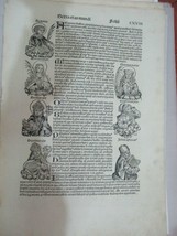 Page 118 De Incunable Nuremberg Chronicles, Done En 1493. Latin - $257.84