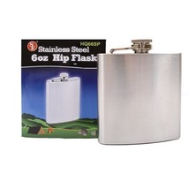 SE Stainless Steel Drinking Hip Flask 6oz Screw Cap Pocket Size Camping ... - $10.85