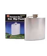 SE Stainless Steel Drinking Hip Flask 6oz Screw Cap Pocket Size Camping ... - $236.48 MXN