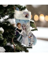 Disney Frozen II Christmas Stocking Anna &amp; Elsa Olaf Blue Purple 15 inch... - £9.47 GBP