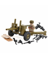 Soviet WWII Dual Barrel Artillery Set with Minifigure and Accessories - $12.68