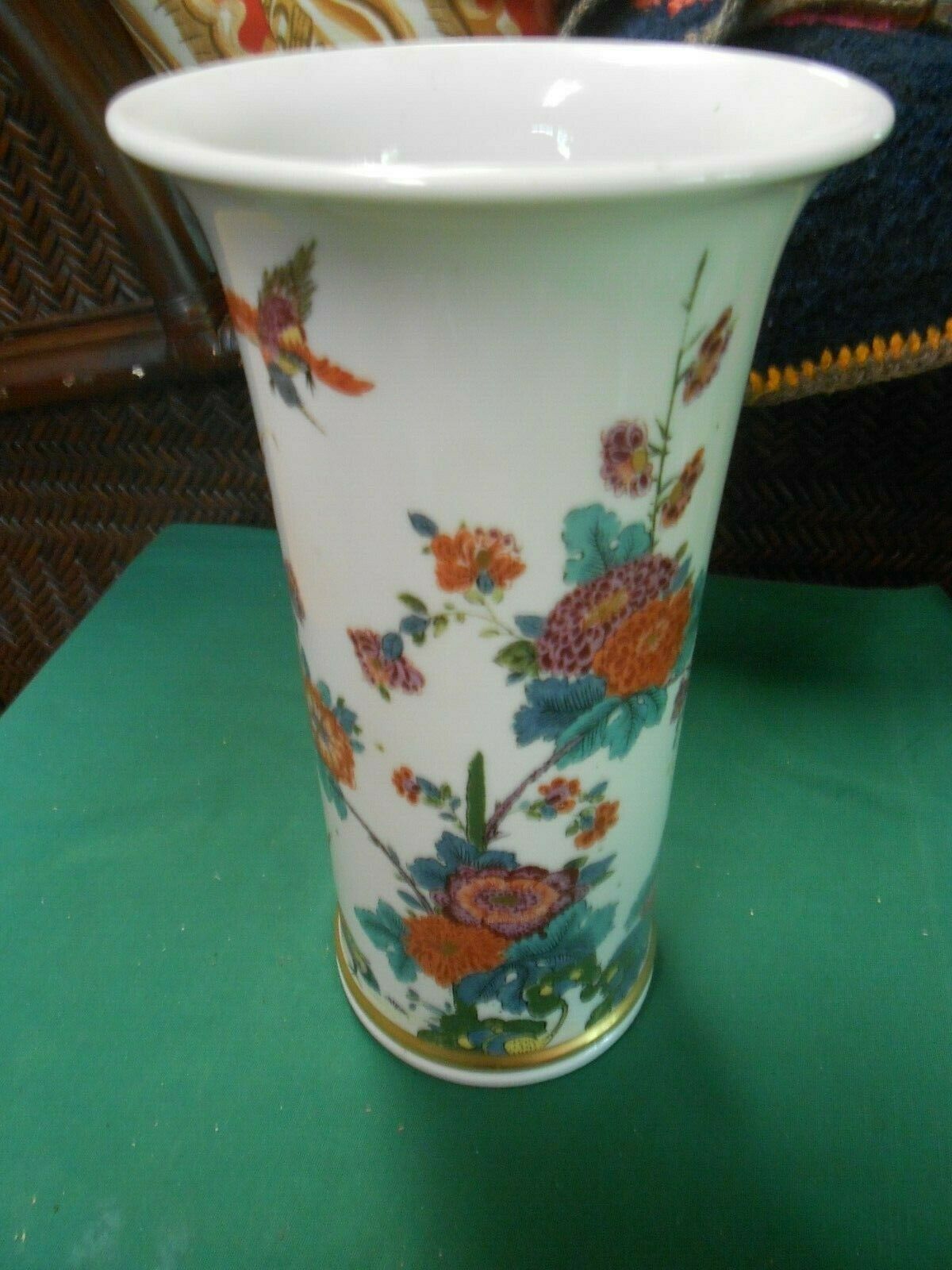 Beautiful LENOX "Saxony" Vase Repo of Meissen Vase-Circa 1725 - $32.26