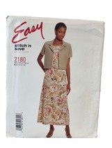 McCalls Sewing Pattern 2180 Dress Jacket Misses Size 8-14 - £7.72 GBP