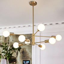 Modern Sputnik Chandeliers Light, 8-Light Gold Dining Room Chandelier Over Table - £208.26 GBP