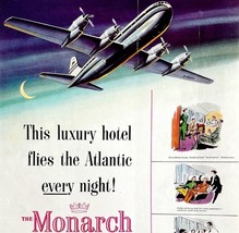 Bristish Overseas Airways Monarch 1954 Advertisement Aviation UK Import ... - $39.99