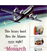 Bristish Overseas Airways Monarch 1954 Advertisement Aviation UK Import ... - €34,56 EUR