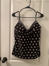 1  Pc Pure Paradise Women&#39;s Polka Dot Swim Halter Tankini Top Size Unknown - £30.70 GBP