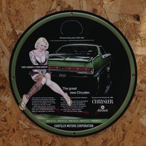 Vintage 1969 Chrysler Three Hundred 2-Door Hardtop Porcelain Gas & Oil Sign - £98.36 GBP