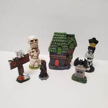 Skeleton Fairy Garden Set, Halloween Village Set, Miniature Halloween Decor