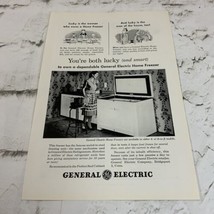 Vintage 1947 Advertising Art Print Ad General Electric Chest Home Freezer - £7.78 GBP