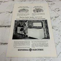 Vintage 1947 Advertising Art Print Ad General Electric Chest Home Freezer - £7.83 GBP