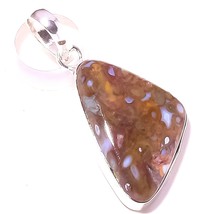 Leopard Skin Gemstone Handmade Christmas Gift Pendant Jewelry 1.90" SA 2009 - $5.19