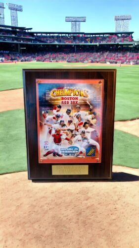 BOSTON RED SOX 2004 World Series Champions Wood Plaque Ortiz Ramirez Baseball - $41.95