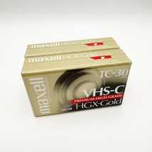 Lot Of 2 Maxell TC-30 VHS-C Premium High Grade HGX-Gold Camcorder Tapes NEW - $14.99