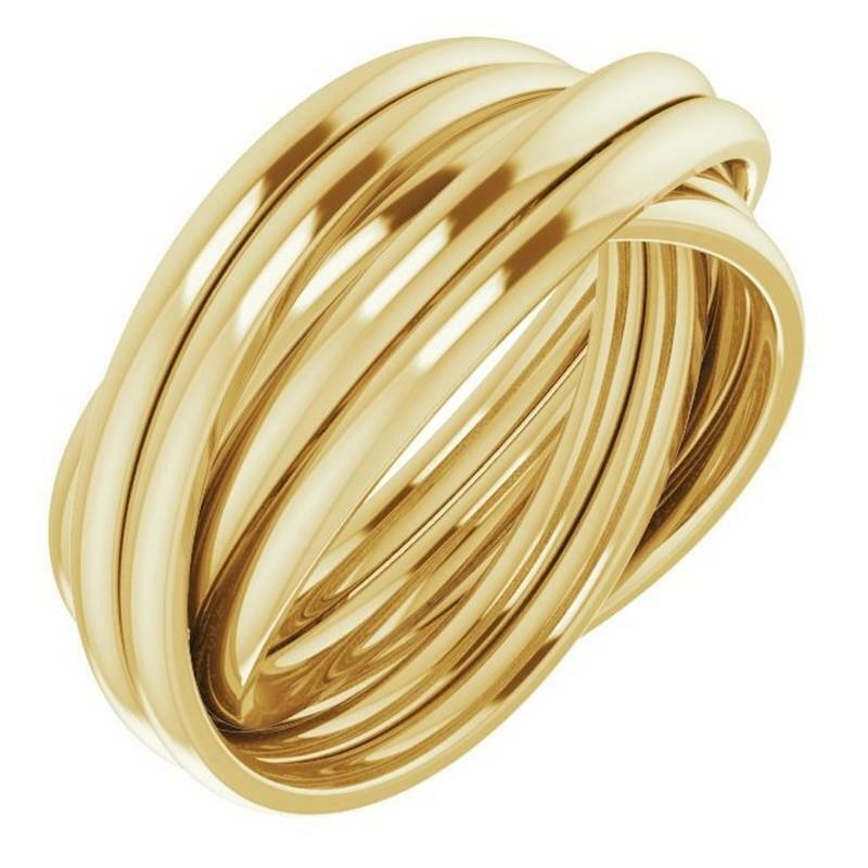 Primary image for 14K Yellow Gold 6 Band Rolling Wedding Ring