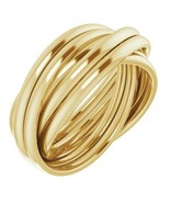 14K Yellow Gold 6 Band Rolling Wedding Ring - £615.53 GBP+